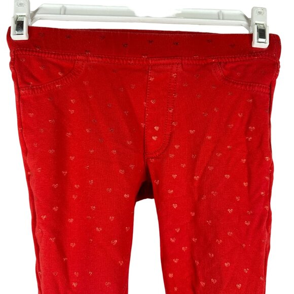 H&M Girls Red Heart Print Pants Size 6-7Y - Picture 2 of 6